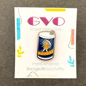 Salty brooch Enamel Pin, Salt girl enamel pin badge, Backpack pin, hard enamel